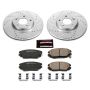 PowerStop K4646 Z23 Daily Driver Carbon-Fiber Ceramic Brake Pad and Drilled & Slotted Rotor Kit