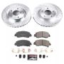 PowerStop K8424 Z23 Daily Driver Carbon-Fiber Ceramic Brake Pad and Drilled & Slotted Rotor Kit