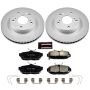 PowerStop CRK6319 Genuine Geomet Coated Rotor and Low-Dust Ceramic Brake Pad Kit