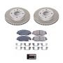 PowerStop SC1239 Semi-Coated Rotor and Low-Dust Ceramic Brake Pad Kit