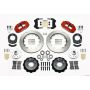 Wilwood 140-12638-R Narrow Superlite 6R Front Hub Kit 14.00in Red 1965-1969 Mustang Drum Spindle
