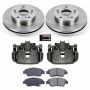 PowerStop KCOE6317 OE Stock Replacement Low-Dust Ceramic Brake Pad, Rotor and Caliper Kit