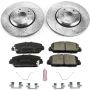 PowerStop K7347 Z23 Daily Driver Carbon-Fiber Ceramic Brake Pad and Drilled & Slotted Rotor Kit