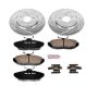 PowerStop K1360 Z23 Daily Driver Carbon-Fiber Ceramic Brake Pad and Drilled & Slotted Rotor Kit