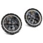 Raxiom J152602 07-18 Jeep Wrangler JK Axial Spider LED Headlights w/Angel Eye Halo- Blk Housing (Clear Lens)