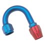 Russell Performance -8 AN Red/Blue 180 Degree Full Flow Hose End (1-1/4in Centerline Radius)