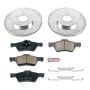 PowerStop K5571 Z23 Daily Driver Carbon-Fiber Ceramic Brake Pad and Drilled & Slotted Rotor Kit