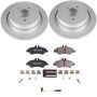 PowerStop ESK6198 Genuine Geomet Coated Rotors, ECE-R90 Brake Pads + Hardware Kit