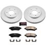 PowerStop CRK2553 Genuine Geomet Coated Rotor and Low-Dust Ceramic Brake Pad Kit