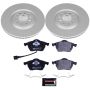 PowerStop ESK914 Genuine Geomet Coated Rotors, ECE-R90 Brake Pads + Hardware Kit
