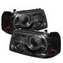 SPYDER 5010513 1PC Projector Headlights - LED Halo - Smoke