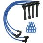Moroso 72674 Custom Ignition Wire Set - Blue Max - Spiral Core - Colored High Temp Wire Separators - Blue