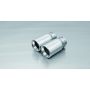 Remus 0026 05 2011 Abarth Punto Evo Abarth 1.4L 90mm Straight Rolled Edge Chromed Tail Pipe Set