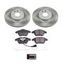 PowerStop SC2259 Semi-Coated Rotor and Low-Dust Ceramic Brake Pad Kit
