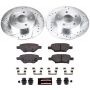 PowerStop K1616 Z23 Daily Driver Carbon-Fiber Ceramic Brake Pad and Drilled & Slotted Rotor Kit