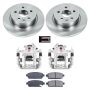 PowerStop KCOE5544 OE Stock Replacement Low-Dust Ceramic Brake Pad, Rotor and Caliper Kit