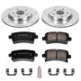 PowerStop K5547 Z23 Daily Driver Carbon-Fiber Ceramic Brake Pad and Drilled & Slotted Rotor Kit
