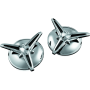 Kuryakyn 1243 Knock-Off Center Caps For Trikes Chrome