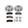 PowerStop KOE155 OE Stock Replacement Low-Dust Ceramic Brake Pad and Rotor Kit