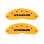 MGP 2 Caliper Covers Engraved Front Wrangler Yellow Finish Black Char 2006 Jeep Wrangler