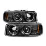 SPYDER 5009357 Projector Headlights - LED Halo - Black