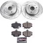 PowerStop K5695 Z23 Daily Driver Carbon-Fiber Ceramic Brake Pad and Drilled & Slotted Rotor Kit