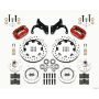 Wilwood 140-12022-DR Forged Dynalite Front Kit 12.19in Drilled Red 65-68 Chevy Impala -Drum Spindle