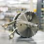 S&S Cycle 320-0453 00-06 BT 4-1/2in Stroke Flywheel Assembly w/ Sprocket Shaft Bearing Race