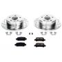 PowerStop K2322 Z23 Daily Driver Carbon-Fiber Ceramic Brake Pad and Drilled & Slotted Rotor Kit
