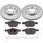 PowerStop CRK120 Genuine Geomet Coated Rotor and Low-Dust Ceramic Brake Pad Kit