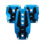 NRG PDL-200BL Brushed Aluminum Sport Pedal M/T - Blue w/Black Rubber Inserts