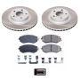 PowerStop SC6111 Semi-Coated Rotor and Low-Dust Ceramic Brake Pad Kit