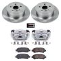 PowerStop KCOE4714 OE Stock Replacement Low-Dust Ceramic Brake Pad, Rotor and Caliper Kit