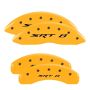 MGP 4 Caliper Covers Engraved Front & Rear SRT8 Yellow finish black ch