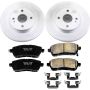 PowerStop CRK6344 Genuine Geomet Coated Rotor and Low-Dust Ceramic Brake Pad Kit
