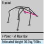 Cusco Safety 21 2-Passenger 8-Point BLK Roll Cage 69-76 Datsun Fairlady Z S30 (S/O/No Cancel)