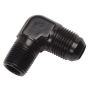 Russell Performance -4 AN 1/4in NPT 90 Degree Black Flare to Pipe Adapter
