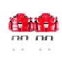 PowerStop S7324 Red Powder Coated Calipers