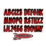 Hardline REBKG200 Boat Lettering Registration Kit 3 in. - 200 Red/Black
