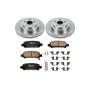 PowerStop KOE219 OE Stock Replacement Low-Dust Ceramic Brake Pad and Rotor Kit