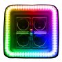 Oracle Off-Road 3in W Square Spotlight with Halo - ColorSHIFT
