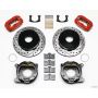 Wilwood 140-7150-DR Forged Dynalite P/S Park Brake Kit Drilled Red Big Ford New 2.50in Offset Currie Blank