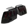 Raxiom 413422 99-04 Ford Mustang Axial Series Altezza Style Tail Lights- Blk Housing (Smoked Lens)