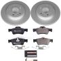 PowerStop ESK2998 Genuine Geomet Coated Rotors, ECE-R90 Brake Pads + Hardware Kit