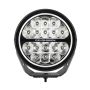 Go Rhino 750800711DRS Xplor Blackout Series Round LED Driving Light w/DRL (Surface/Threaded Stud Mnt) 7in. - Blk