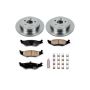PowerStop KOE1687 OE Stock Replacement Low-Dust Ceramic Brake Pad and Rotor Kit