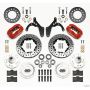Wilwood 140-12458-DR Forged Dynalite Front Kit 11.00in Drill-Red 59-64 Chevy Impala / 63-64 Corvette