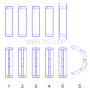 King Engine Bearings MB5353XP King Ford 281 4.6L SOHC 16V Performance Main Bearing Set - Size STD