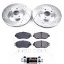 PowerStop K1075 Z23 Daily Driver Carbon-Fiber Ceramic Brake Pad and Drilled & Slotted Rotor Kit