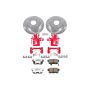 PowerStop KC1243-26 Z26 Street Performance Ceramic Brake Pad, Drilled Slotted Rotor, and Caliper Kit